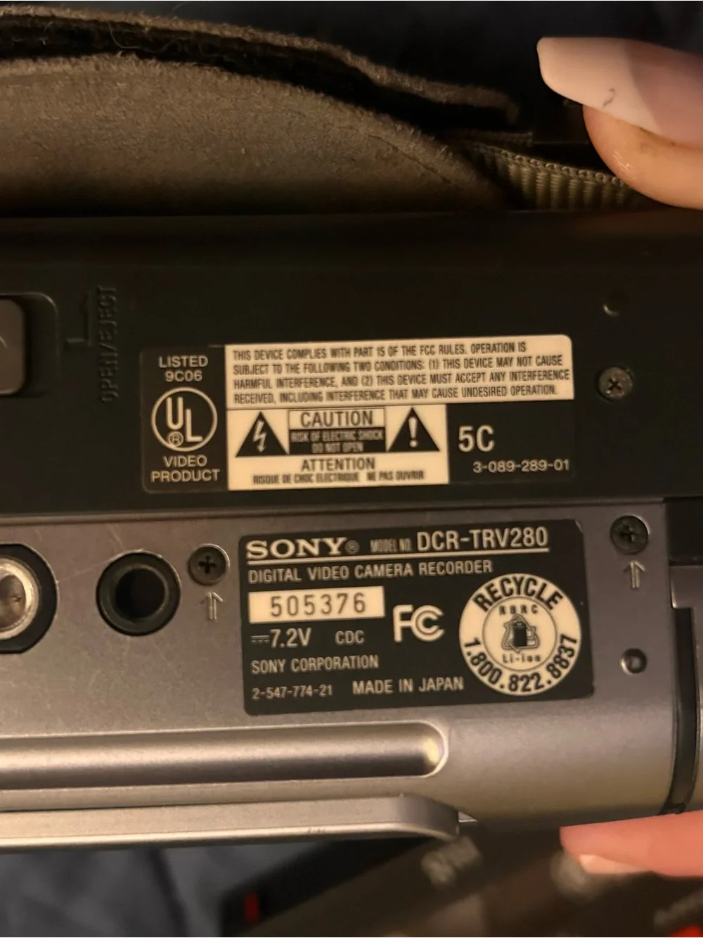 Sony Hi8 Camcorder with Black Hi8/TDK Tapes